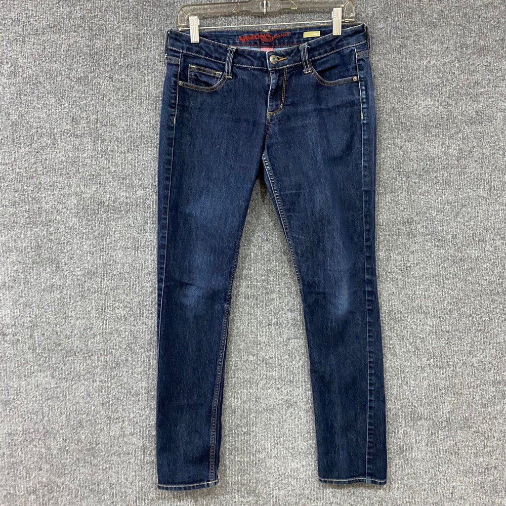 Arizona Jean Co Womens Skinny Jeans Dark Wash Indigo Size 7 Average Slim Fit